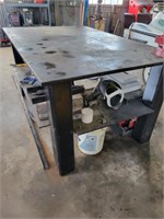 1" Thick Steel Welding Table w/ HD Shelf