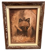 Signed Oil Painting of Animal