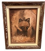 Signed Oil Painting of Animal