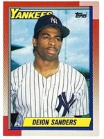 1990 Topps Deion Sanders RC Error Baseball Card