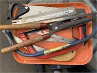 LOT OF ASSORTED SAWS & LOPPERS
