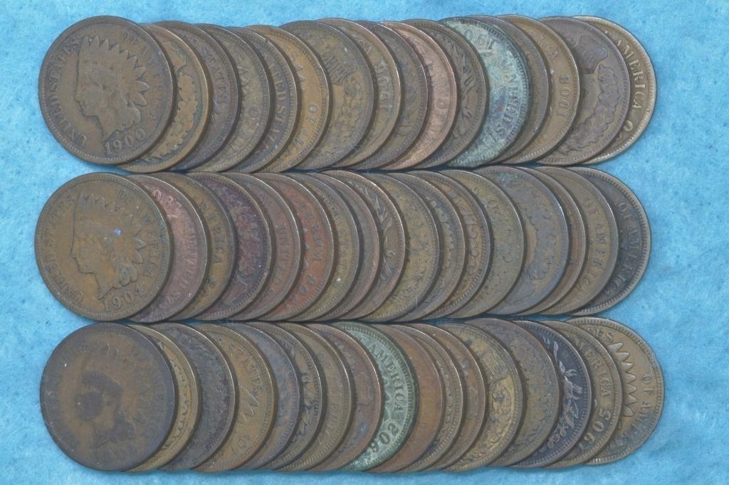 Roll of 1900s Indian Head Cents