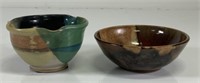 Set of 3 rustic clay bowls