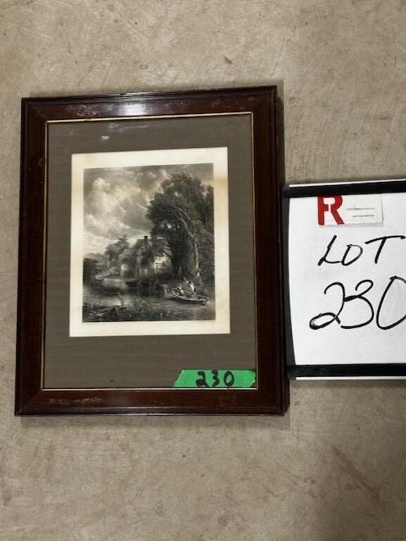 Framed J. C. Bentley Print 15" x 18 1/2"