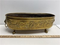 Brass planter-20x9x8” tall