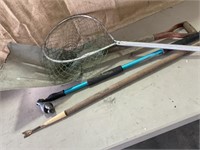 Fish net, grain scoop, eave sprayer, weeder