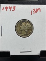 1943 MERCURY SILVER DIME