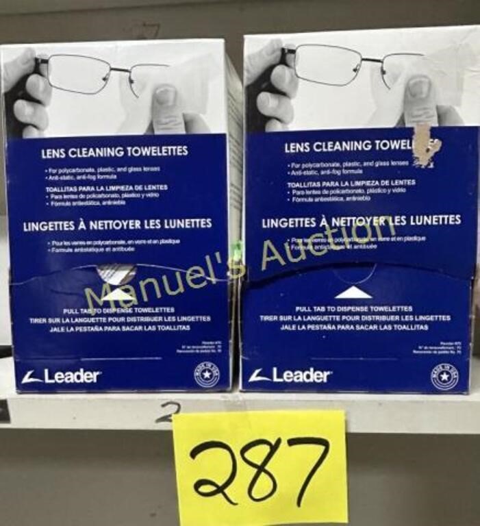 (4) BOXES LEADER LENS CLEANING CLOTHS