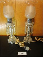 Set of Two Boudoir Prism Lamps