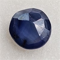 CERT 0.85 Ct Faceted Heated Blue Sapphire, Oval Sh