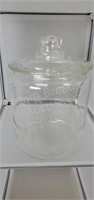 10 inch clear glass cookie jar canister