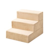 15 in. Small Foam Cream 3 of Steps Pet Stairs