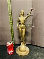 Ceramic Painted Lady Justice Tall Statue