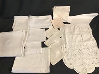 vintage linen napkins, etc