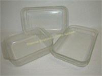 Frosted Glass Baking Dishes