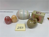 NEW Easter Egg Trinket Box S&P Shakers