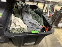 LARGE BIN W CLOTHES