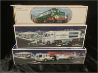 Three Hess Trucks In Original Boxes.