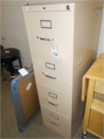 Hon 4 Drawer File Cabinet, 15"Wx25"Dx52"H.