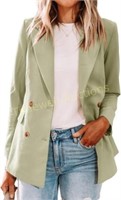Cnkwei Womens Double Breasted Work Jacket