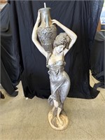 Lady w/ Wine Jug Statue 10"x52"