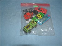 Bag lot of vintage die cast vehicles