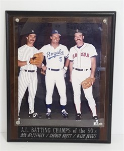 American League Batting Champs Of The '80s Plaque