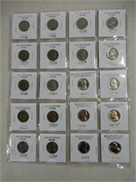 14 OLD JEFFERSON NICKELS & 6 UNCIRC. NICKELS