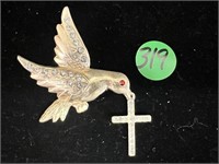 Bird w/Rhinestones & Cross