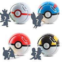 4 pieces Pokemon Pokeballs with suprise figures
