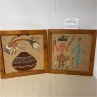 Pair of Native American Sand Paintings