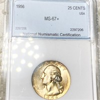 1956 Washington Silver Quarter NNC - MS67+