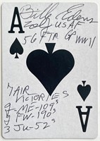 USAF Billy Edens signed playing card