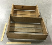 2 wooden crates- approx 6 in tall