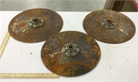 3 metal discs