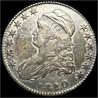 1820 Capped Bust Half Dollar LIGHTLY CIRCULATED