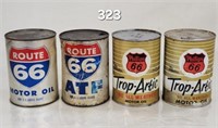 Phillips 66 Trop-Arctic & Route 66 Oil Cans
