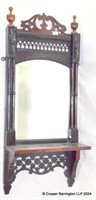 Victorian Carved and Fretted Hall Bevelled Mirror