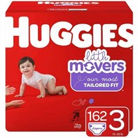 162 PIECES HUGGIES MY LITTLE MOVERS DIAPERS