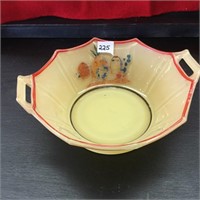 8" Hand Painted Bowl With Handles