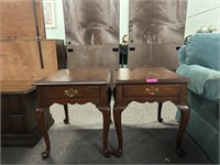 Pair Henkle Harris 1 Drawer End Tables, Ex. Cond.