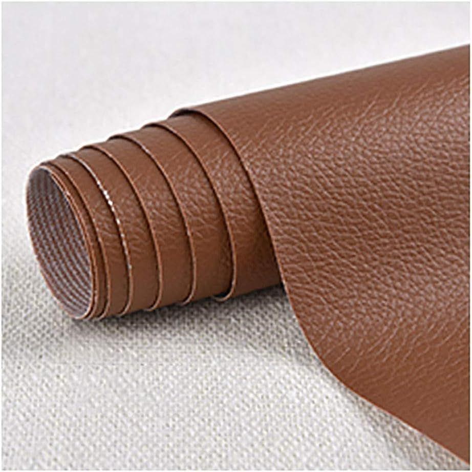 Faux Leather Fabric Self-Adhesive  - Brown