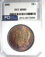 1885 Morgan PCI MS65 Outstanding Color