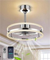 STROLITE Brushed Nickel Ceiling Fans with...