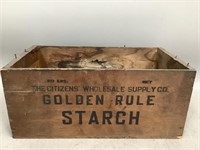 Citizens Wholesale Co. Golden Rule Starch Crate
