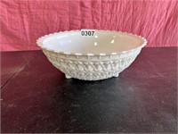 Pink Milk Glass Bowl