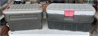 Pair of Lockable Rubbermaid Storage Totes