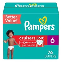 Pampers Cruisers 360 Diapers Size 6, 76 Count
