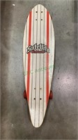 Vintage satellite brand skateboard - red and white