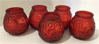 Lot of five vintage Ambria Candle Company